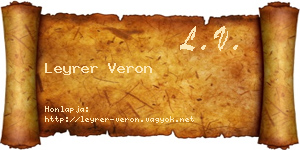 Leyrer Veron névjegykártya